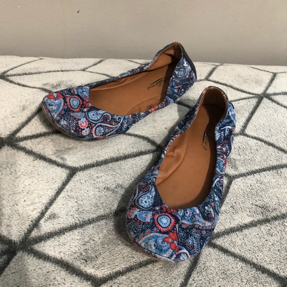 Lucky Brand Shoes - Lucky Brand Blue Paisley Flats
